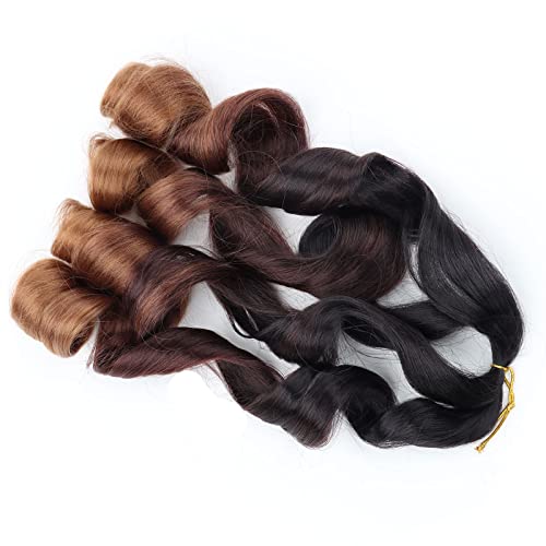 ; 8 paketa Francuske kose za tkanje uvojaka 22-inčna unaprijed rastegnuta elastična kosa za tkanje lako heklana kosa s teksturom jak
