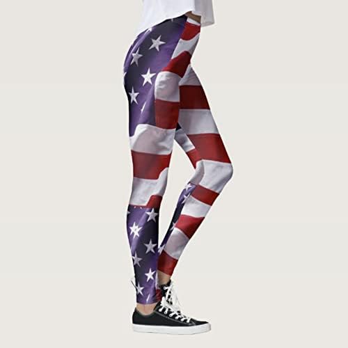 Ženske prozračne joga hlače visokog struka za vježbanje u SAD-u, američke hlače za trčanje u boji, tajice, ideološke joga hlače