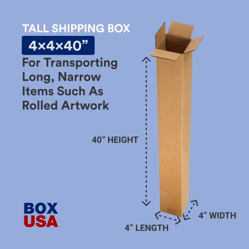 BOX USA Kutije za kretanje  Srednja 4 D x 4W x 4825 komada | Karton od гофрокартона za pakiranje, premještanje i skladištenje  4448