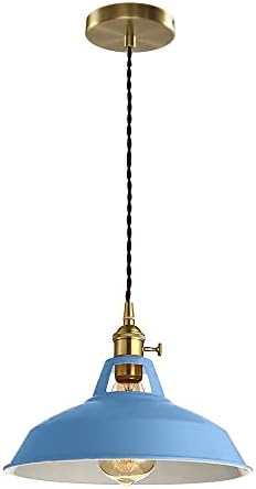 Meefad moderna privjeska svjetiljka, industrijska viseća svjetiljka, kuhinjski otok podesivi privjesak - plava