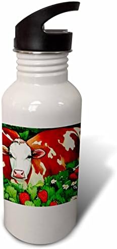 3dose mliječne krave u jagodnoj flasteri - boce s vodom