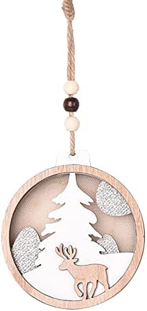 Božićni ukras Svjetlosnog drvenog jelena Božićni privjesak kreativni ukras božićno drvce s laganim privjeskom božićni stakleni vijenac