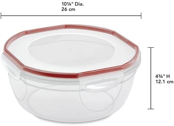 Višenamjenska plastična posuda za skladištenje hrane od 4,7 litara s poklopcem za spremanje i posluživanje, prozirna