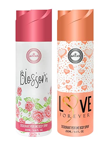 Generic Arras Blossom & Love Forever Deodorant Body Spray, dugotrajni miris, za žene i muškarce, 200 ml