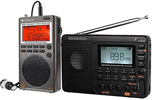 Retekess v115 prijenosni kratki vala, podrška Micro SD i AUX zapis, bas zvučnik, retekess TR110 prijenosni SSB Shortwave Radio, Full