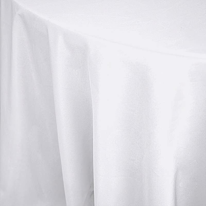 Balsacircle 10 pca 132 inčni bijeli okrugli poliesterski stolnjaci stol za stol za stol za pokrivanje za svadbene bankete događaji