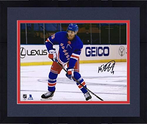 Uokvireni K'andre Miller New York Rangers Autografirano 8 x 10 NHL Fotografija debitantskog klizanja - Autografirane NHL fotografije