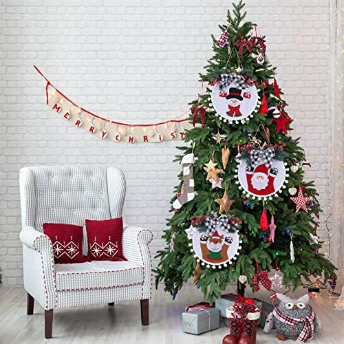 npkgvia božićni ukrasi božićni vijenac Santa snjegovića jezgri božićno drvce Viseće ukrase Vrata Vise vintage stakleni papir utezi