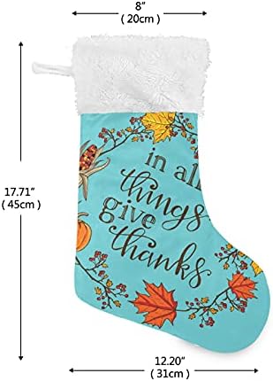 Alaza božićne čarape Dan zahvalnosti Vintage Classic Personalizirani veliki ukrasi za čarape za obiteljski praznični sezonski dekor