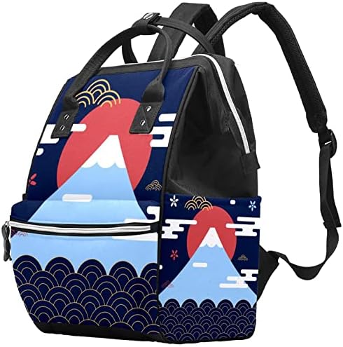 Japanski Fuji planinskog valnog uzorka pelena s pelenom ruksak bebe pelene vrećice za presvlačenje multi funkcije velikog kapaciteta