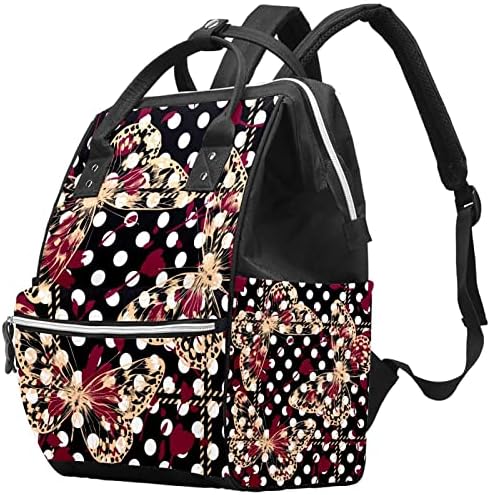 Guerotkr putuju ruksak, vrećice pelena, vreća s ruksakom, polka točkica cvjetni cvjetni žuti leptiri