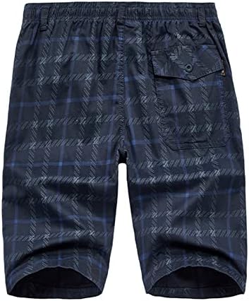 RTRDE kratke hlače muške ljetne casual prugastih kratkih kratkih kratkih hlača s zip-up kariranim teretnim hlačama duge kratke hlače