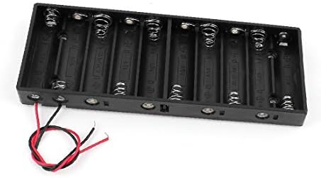 5pcs serijski priključeni AA držači baterija 10pcs 1.5 V plastična kutija za pohranu u crnoj boji (5 piezoki u seriji s priključkom