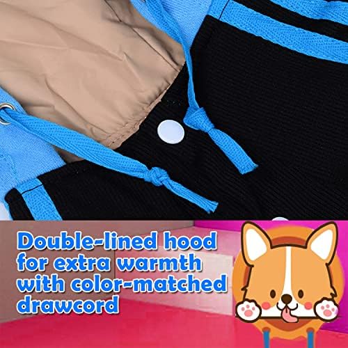 Cotpoddy Dog Hoodies Odjeća za kućne ljubimce džemperi Odjeća za male srednje pse dvobojne odjeće za šivanje za pseće plave xl