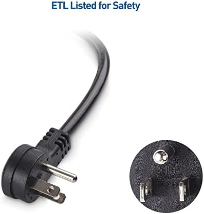 Kabel je važan 3-outlet 3 produžni kabel od 8 stopa, adapter za razdjelnik s 3 izlaza s produžnim kablom u crnoj boji