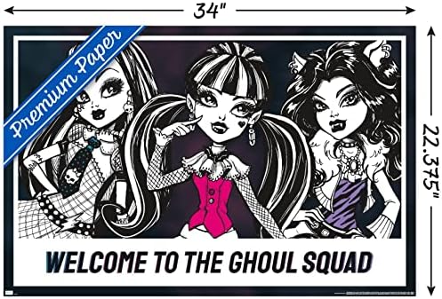 Trendovi International Mattel Monster High - plakat zida Ghoul Squad, 22.375 x 34, premium neradana verzija