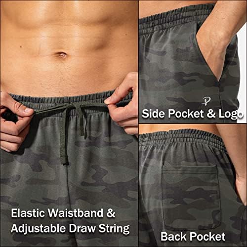 Pudolla muške pamučne joge trenirke atletske hlače otvoreni dno casual dres hlače za muškarce s džepovima