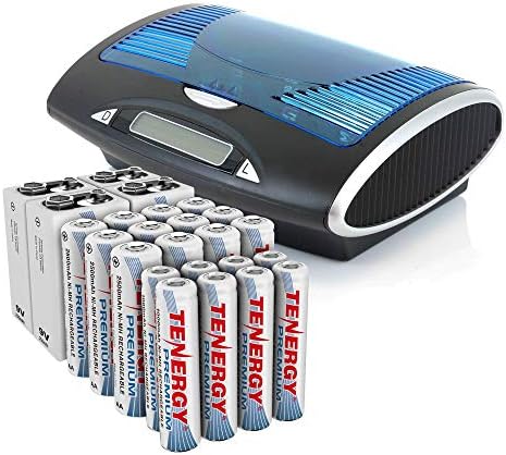 Punjive baterije velikog kapaciteta od 24 komada i punjač, 12 do 8 do 4 do 9 V i pametni LCD punjač za profesionalnu elektroniku visokih
