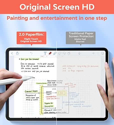 Nova generacija （bez trošenja nosa） Paperfilm iPad Air Protector zaslona 5. generacije ， iPad Pro 11 inčni zaslon Zaštitite sav model