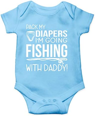 Aw Fashions spakiram pelene, idem u ribolov s tatom - tata ribolovni prijatelj - slatko jednodijelno dijete za bebe