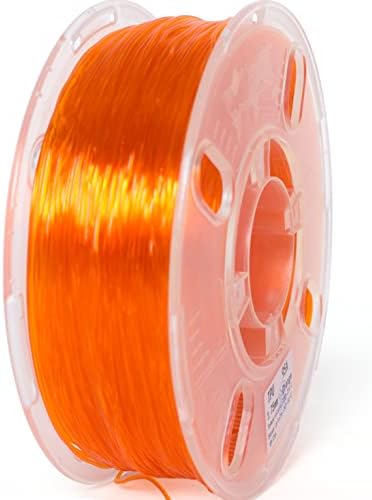 Priline velike brzine ispis 95A TPU Fleksibilni 3D printer filament, 1,75 mm 1kg kalem, prozirna narančasta