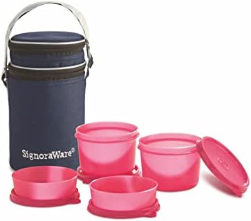 Kutija za ručak Signoraware s torbom 15 cm ružičasta