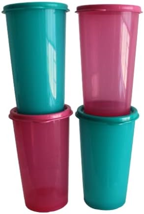 Set čaša od 12 oz / 330 ml od 4 tirkizno ružičaste čaše
