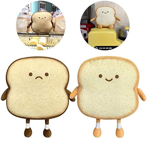 Nenalayo tost narezani jastuk za kruh, kruh oblik plišanog jastuka, izraz lica mekani tost kruh s kaučem na kauč jastuka punjena igračka