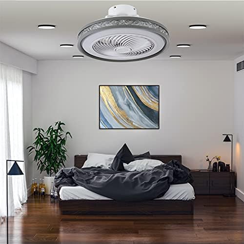 OMGPFR 19.7 Stropni ventilator s svjetlom i daljinsko upravljanje osvjetljenje rasvjete male spavaće sobe LED ventilatori svjetla Moderni