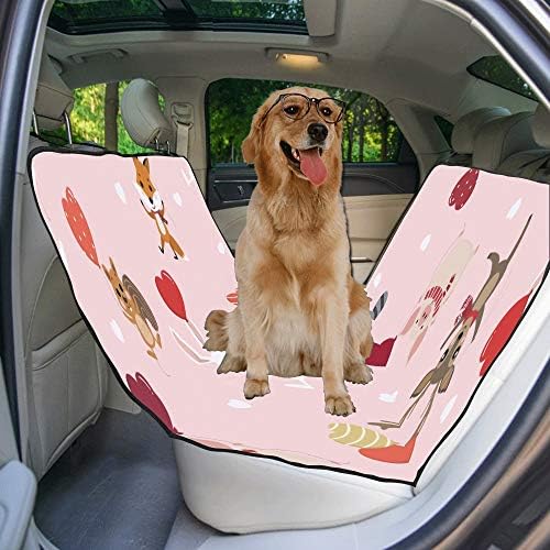 Navlaka za pseće sjedalo u obliku srca po mjeri za životinje s balonom s ljubavnim tiskom navlake za autosjedalice za pse vodootporne