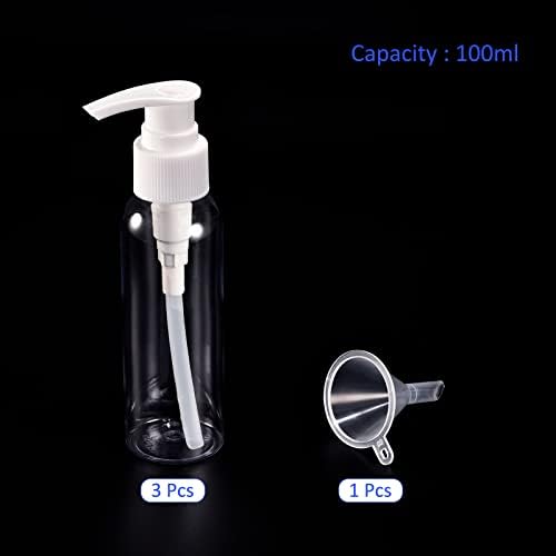 M Meterxity 3 u 1 čista plastična dozator boca s plastičnim pumpama - Spremnici za bočice s pumpama za šampon s lijevkama primjenjuju