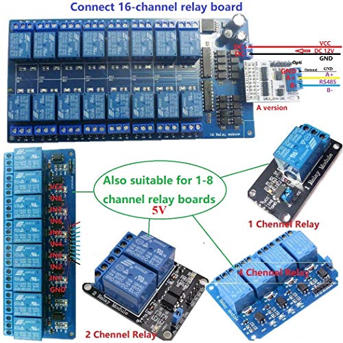 EleTechSup 16CH Multifunkcionalna RS485 RS232 PLC MODBUS RTU modul IO kontrolna prekidačka ploča za 5V 12V 24V relejnu ploču LED LED