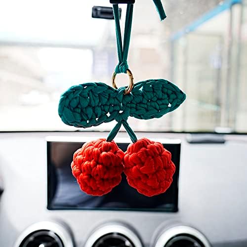 Amioro ručno pleteni privjesak viseći viseći ukras za automobil Pogled za ogledalo Poklon poklon