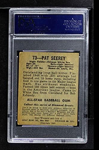 1948. Leaf 73 Pat Seerey Chicago White Sox PSA PSA 4.00 White Sox