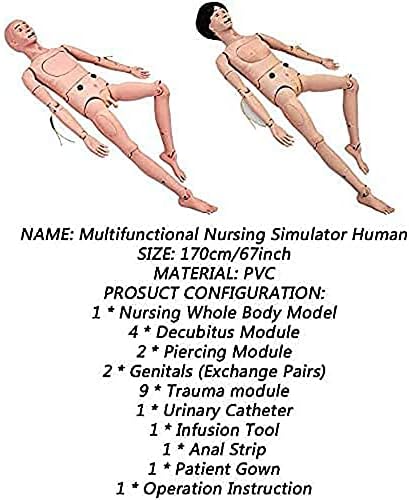 WFZY gerijatrijski trening manikin simulator za njegu pacijenata simulator s izmjenjivim genitalijama i modulima za krevet za medicinsku