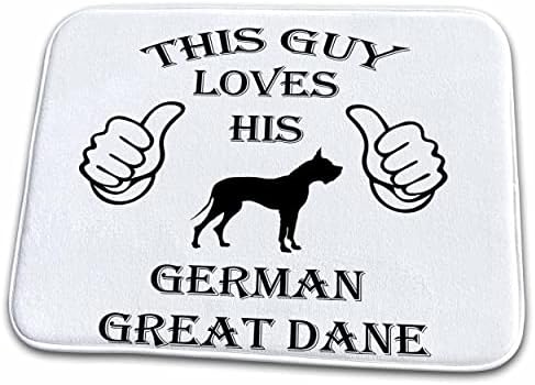 3Drose Sven Herkenrath kućni ljubimci - momak ljubimac obožavatelj njemački veliki Dane pas - prostirke za sušenje jela