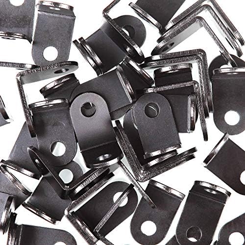 50 kom Crni nosač u obliku slova u, mali metalni kutni nosač veličine 26 mm 26 mm 16 mm, kutni nosač police u obliku slova 90 stupnjeva