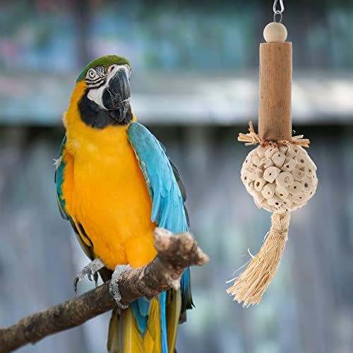 Ipetboom parakeet igračke ptice žvakanje igračke papira papira prirodna viseća mekinja drva trening za ptice Vježba zalogaj za ptice