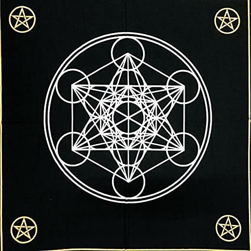 Umjetnička kutija oltarska tkanina tarot kartice stolne salvete vještice isporučuju crno zlato stolnjak kvadrat alter alter paganski