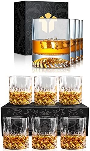 Čaše za viski bet staromodne čaše set od 4 čaše Bet poklon za muškarce žene koje piju burbon škotski kokteli rum rakija votka u kućnom