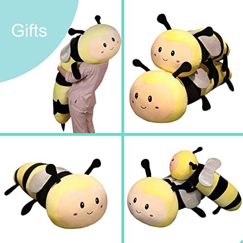 Elainren veliki bumblebee plišani pčelinji jastuk Slatka medana pčela Punjena životinja, 31.5inčaka žuta masnoća zagrljaj pčela Plushie