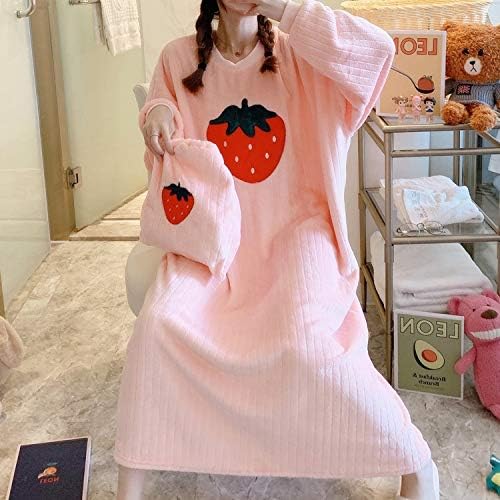 Zsqaw 2020 zima korejska debela topla flanel dugi rukavac labava spavaćica za žene koraljna baršunasta odjeća noćna haljina noćna haljina