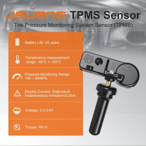 JSUENG TPMS senzor 315MHz Kompatibilan s Ford F150.F250.F350.Explorer.focus.fusion, 4 PCS senzori tlaka u gumi zamjenjujuDE8T-1A180-AA