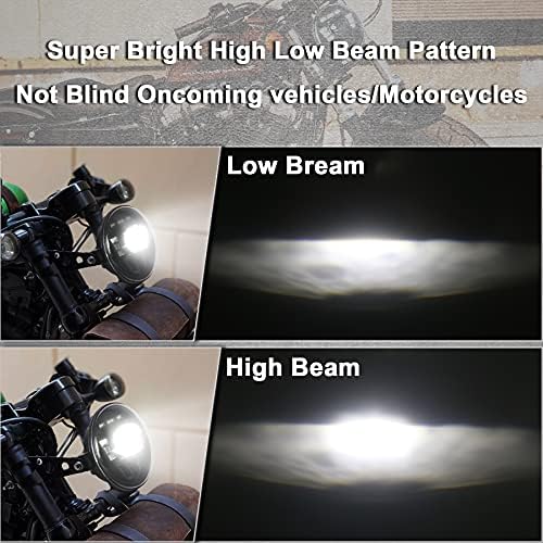 Univerzalna prednja svjetla za motocikle 7-inčna LED prednja svjetla s držačem za kopče u bijeloj / jantarnoj boji za duga / kratka