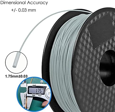 3 pakiranje, Creasee PLA White+Black+Silver 3D filament za pisač, 1,75 mm PLA Filament Dimenzionalna točnost +/- 0,03 mm, ukupno 3