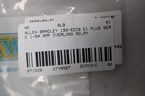Allen Bradley 193-EECB E1 Plus 1-5A AMP 600V-AC RELAY RELEY SER B D567993