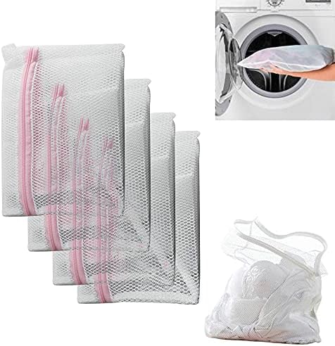 Mrežaste vrećice za rublje od 4 komada, 14.18, delikatesno donje rublje, gaćice, grudnjaci s crijevima, zaštita od pranja