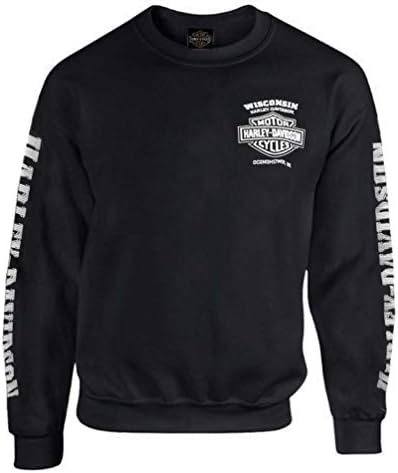 Harley-Davidson munja munja greben pulover od pulovera, crna