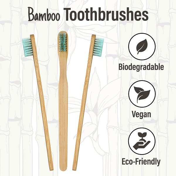 144 pojedinačno pakirana biorazgradiva bambusova četkica za zube s mekim vlaknima osvježavajuća pasta s okusom mente